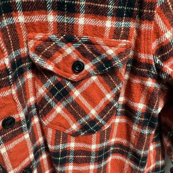 Vintage Wallace And Barnes Red Thick Overshirt Shirt Jacket Workwear - Picture 6 of 11